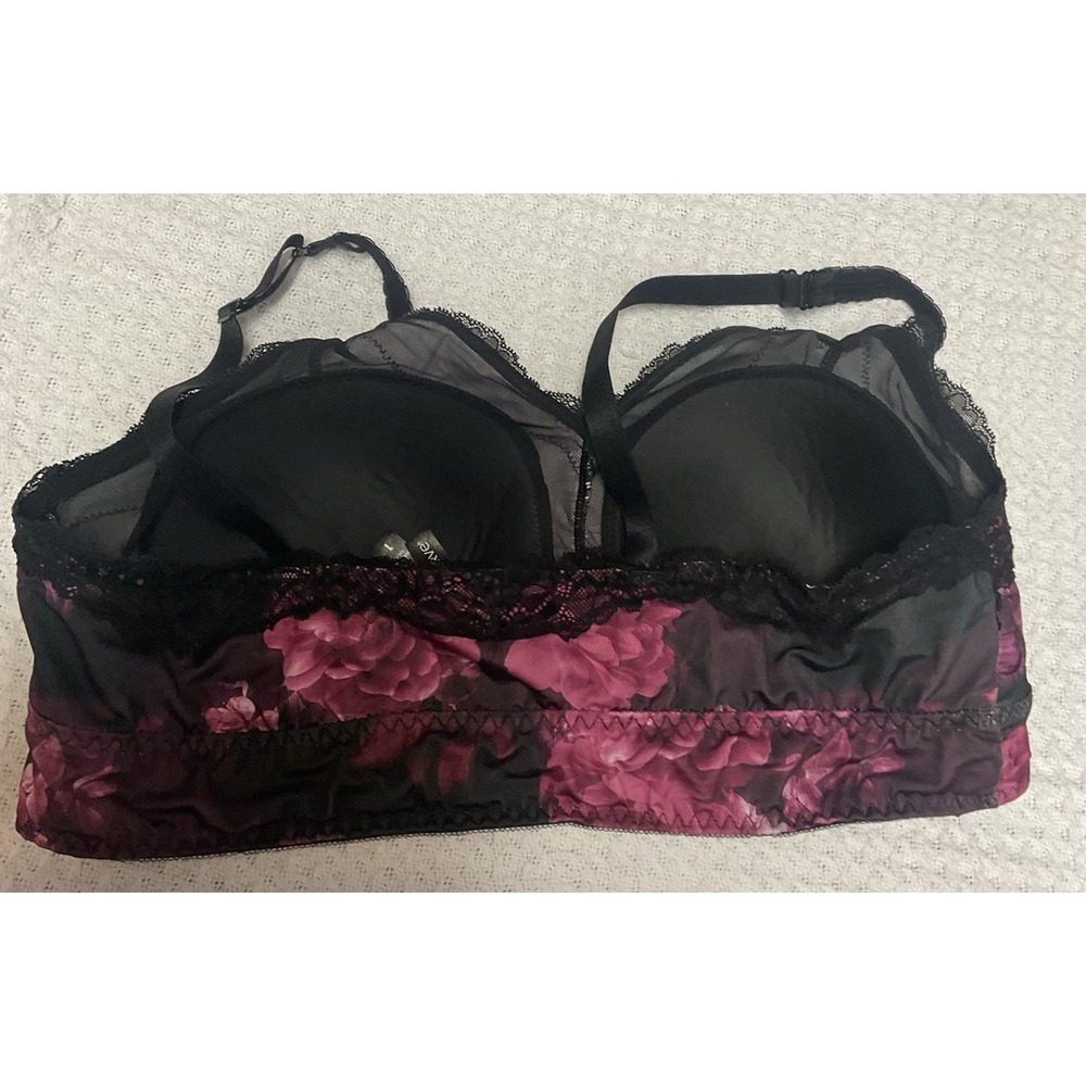 Torrid Curve Black Lace Bralette Plus size 1 Wireless lightly Lined Burgundy - Picture 7 of 7